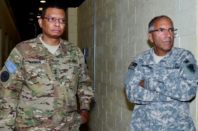 Commander of 200th Military Police Command and the Adjutant General of Michigan visit Sabalu-Harrison