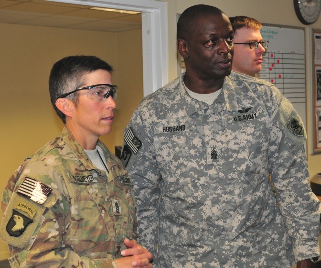 Commander of 200th Military Police Command and the Adjutant General of Michigan visit Sabalu-Harrison