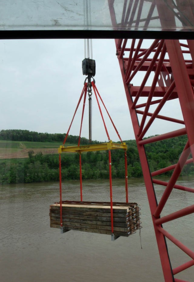 Lifting device in use