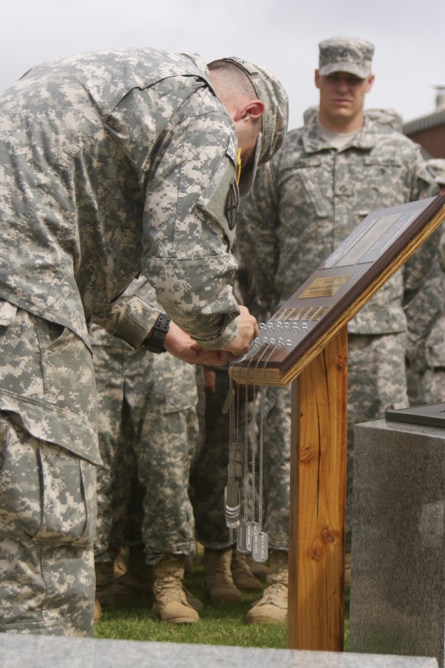Polar Bear Soldier adds dog tags to Barnes-Messer Plaque