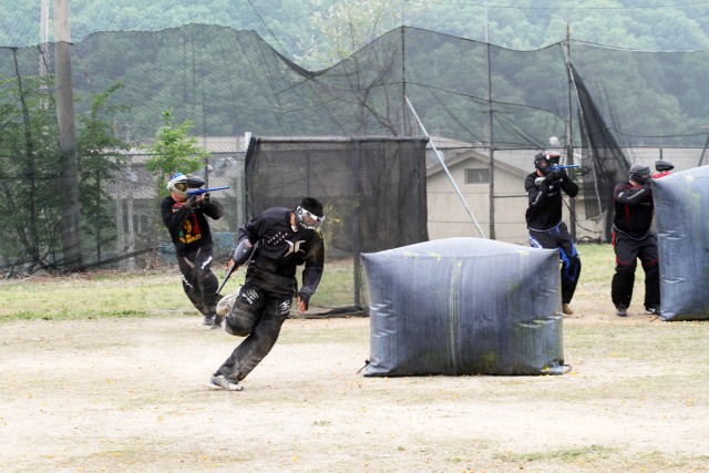 Paintball war slays stress