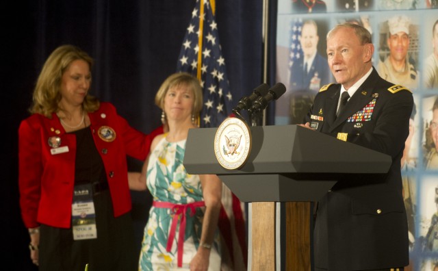 Dempseys honor survivors Dempsey honors survivors at TAPS National Military Survivor Seminar and Good Grief Camp