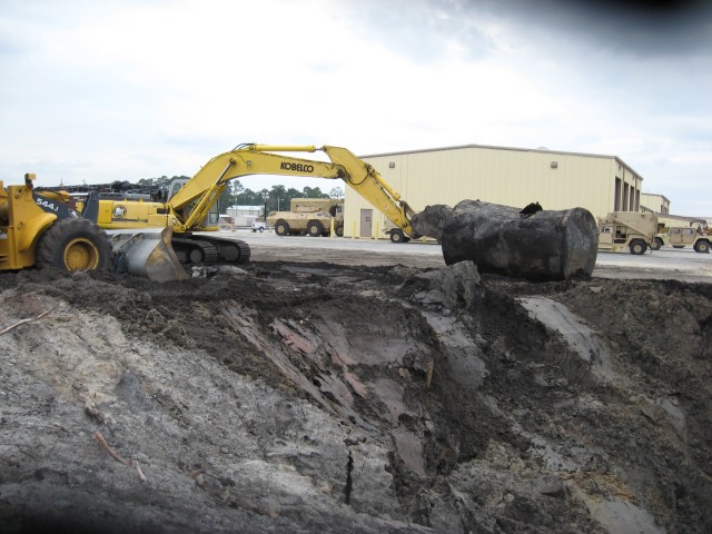 Underground storage tanks uncovered during building renovation