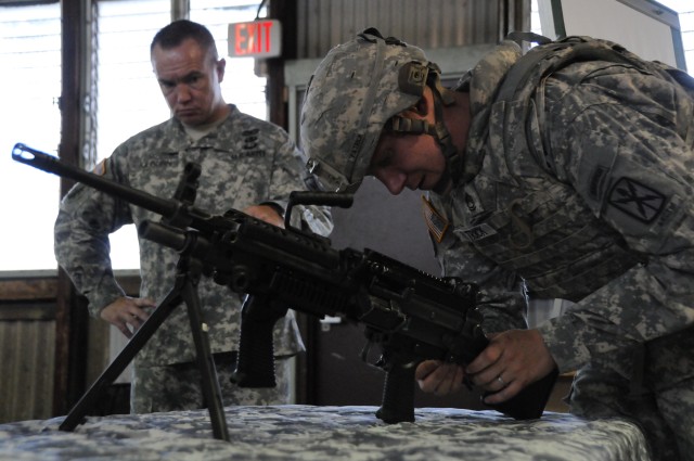 311th NCO of the Year quickly disassembles M249 