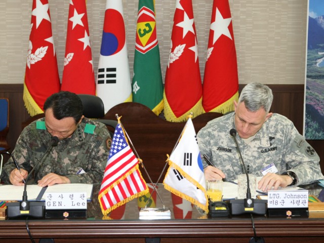 Eighth Army signs historic agreement with ROK Army