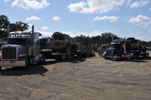 A Jumble of Soldiers and Trucks
