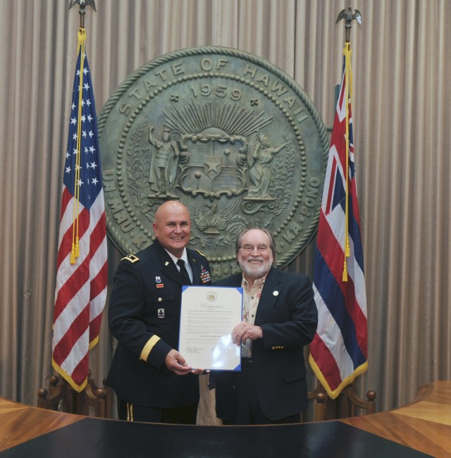 Governor presents proclamation