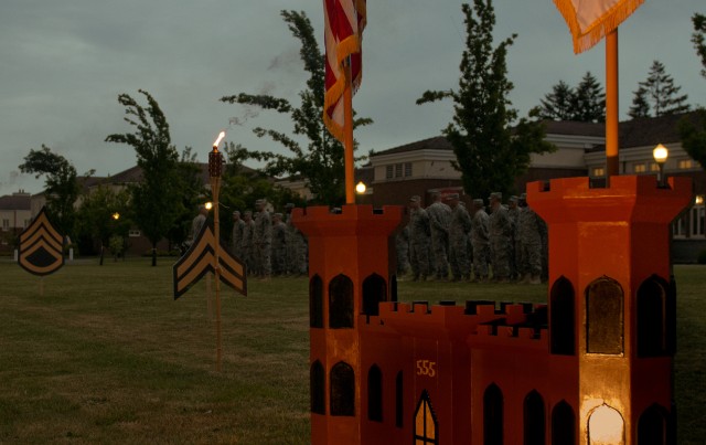 Engineer NCOs inducted by firelight