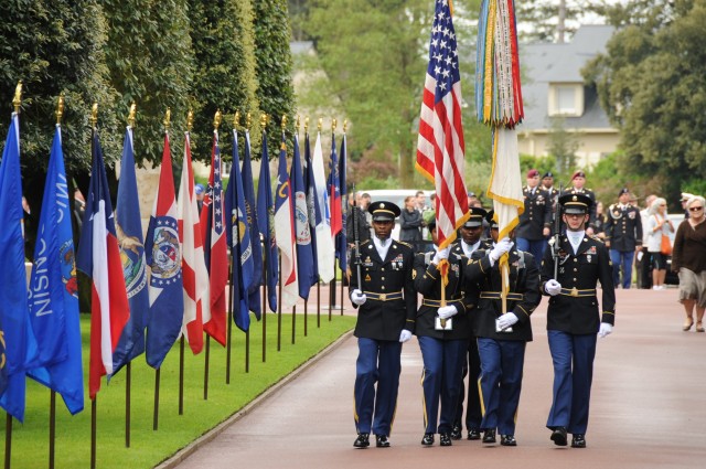 Memorial Day Ceremony in Normandy, France 2012