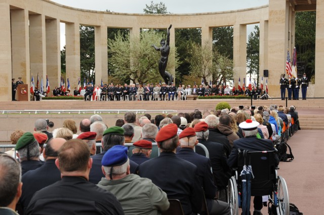Memorial Day Ceremony in Normandy, France 2012