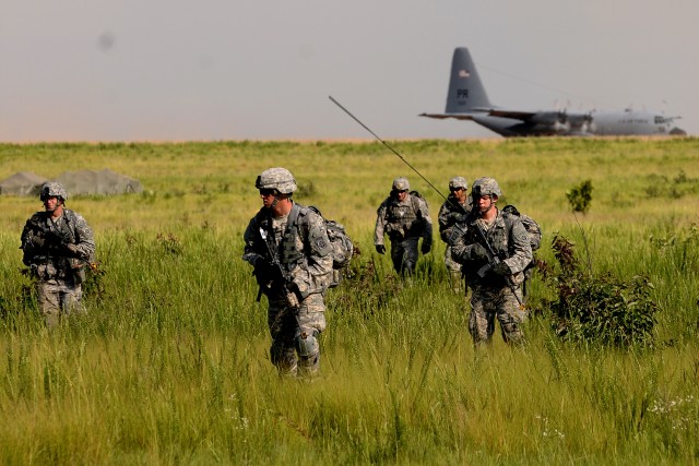 Paratroopers patrol area of operations