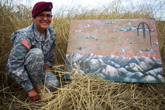 Klavon with her famous "Jelly-Troopers" painting