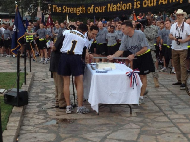 Fort Sam Houston 237th Army Birthday cake cutting ceremony