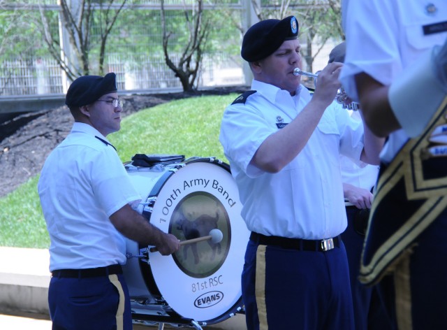 100th Army Band plays at Cincinnati Reds game on Flag Day