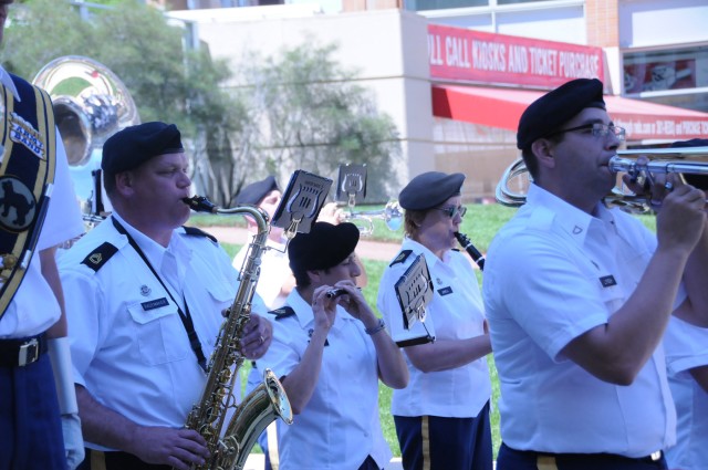 100th Army Band plays at Cincinnati Reds game on Flag Day