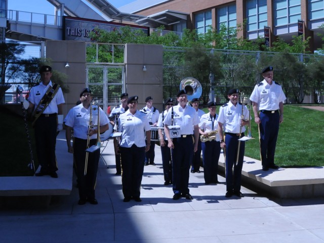 100th Army Band plays at Cincinnati Reds game on Flag Day