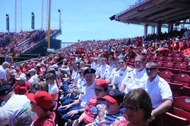 100th Army Band plays at Cincinnati Reds game on Flag Day