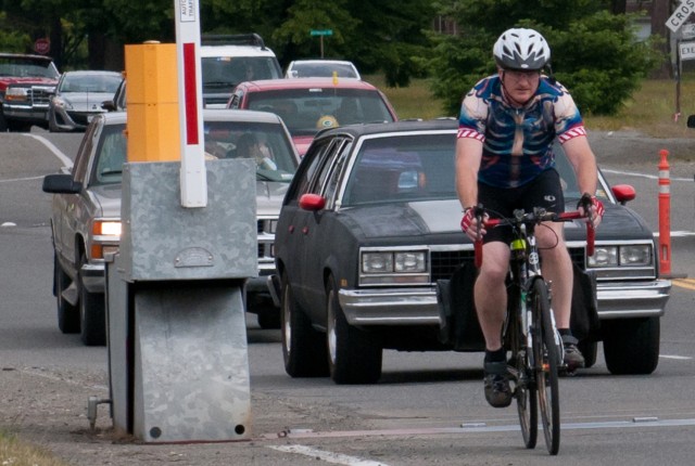 Sharing road safely with bicyclist
