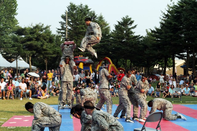 At Camp Red Cloud June 14, Warrior Country celebrates the U.S. Army's 237th birthday with an outdoor party on the post's Village Green, an event to which the Army invited Korean residents of the Uijeo