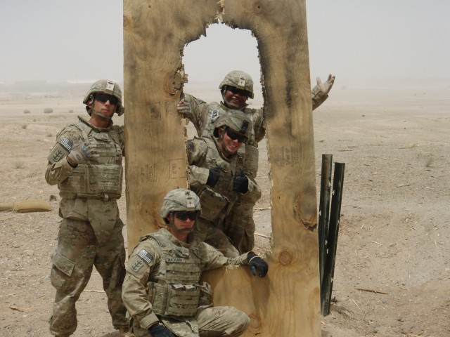 SGT Weiss, SGT Tilfas, PFC Pons and PFC Huckaby Silohuette Charge