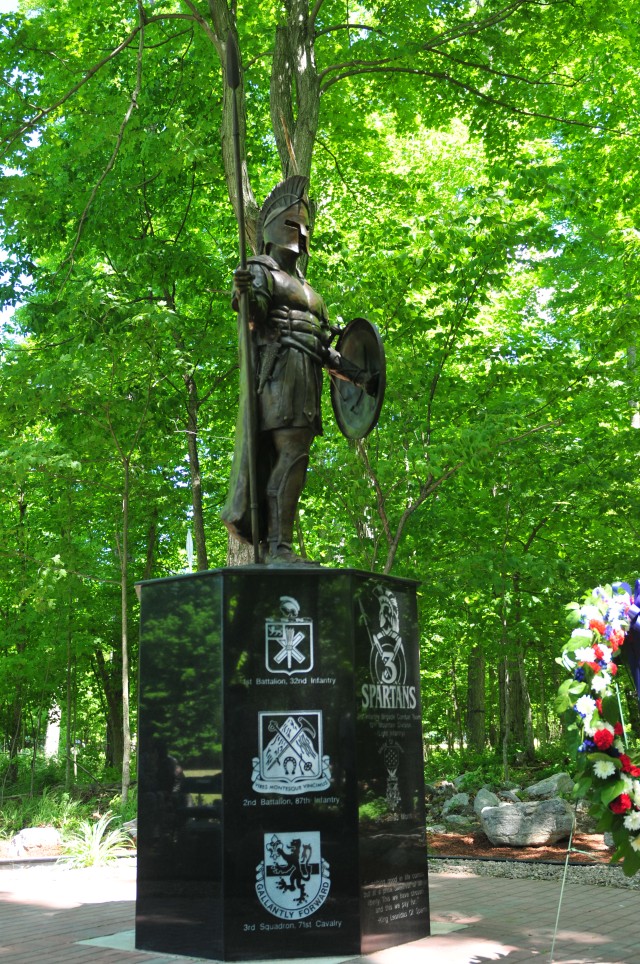 Spartan Statue stands tall at Fort Drum's Memorial Park