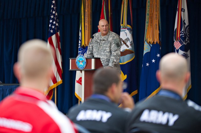 Gen. Odierno gives his remarks during the Department of Defense Warrior Games recognition ceremony