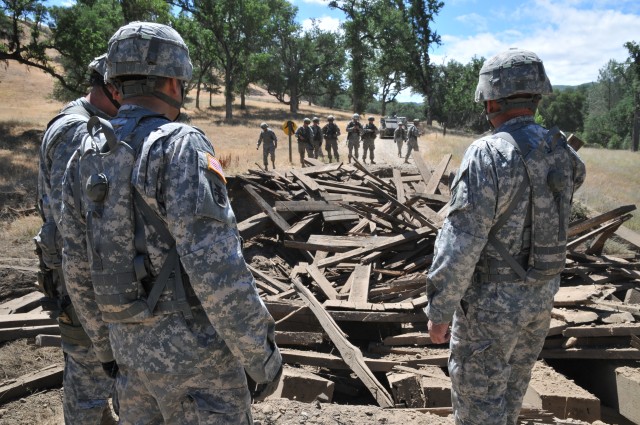 Bridge demo at Fort Hunter Liggett