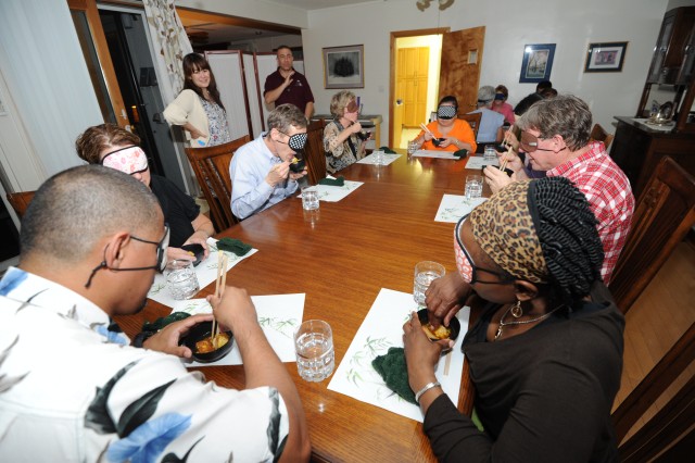 'Dining in the dark' at Camp Zama teaches participants to savor the flavor