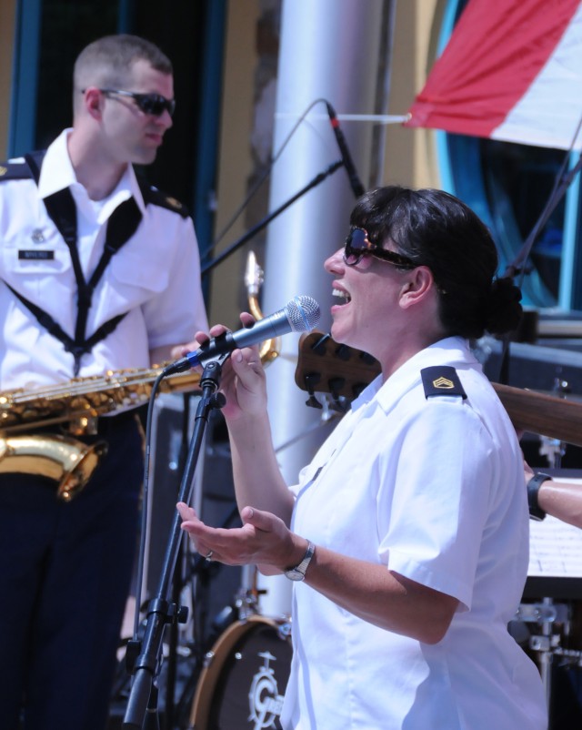 100th Army Band marches in "first" Fourth of July parade