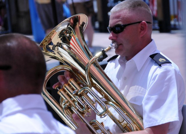 100th Army Band marches in "first" Fourth of July parade