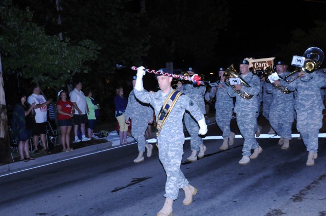 100th Army Band marches in "first" Fourth of July parade