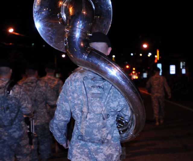 100th Army Band marches in "first" Fourth of July parade