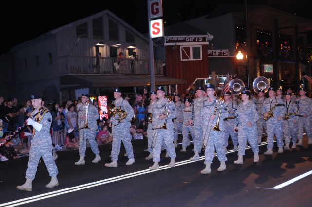 100th Army Band marches in "first" Fourth of July parade