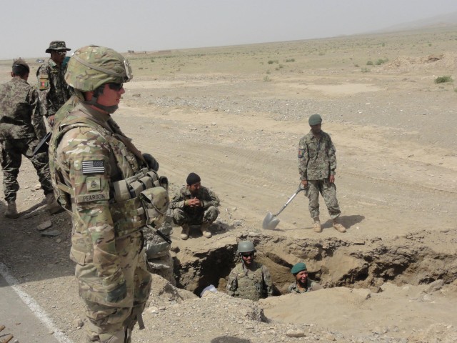 Afghan National Army Repairs Paktika Thoroughfare