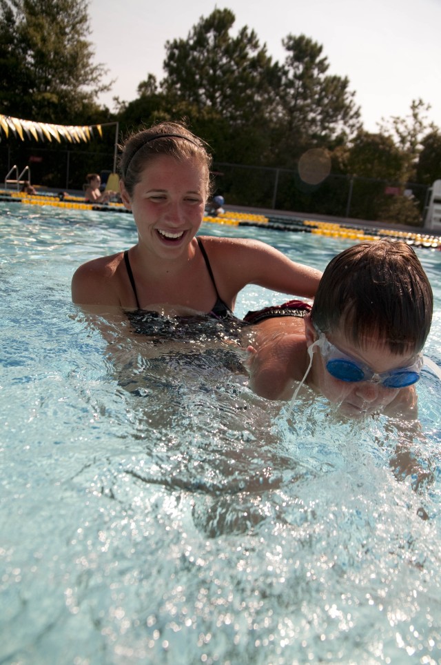 Weekly swim camps held at Fort Bragg to teach technique, safety, help build swim team