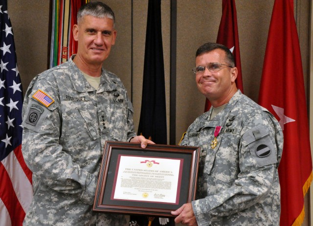 FORSCOM recognizes departing personnel chief and his wife