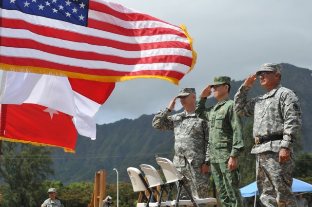Honors rendered during Tiger Balm 2012 opening ceremony