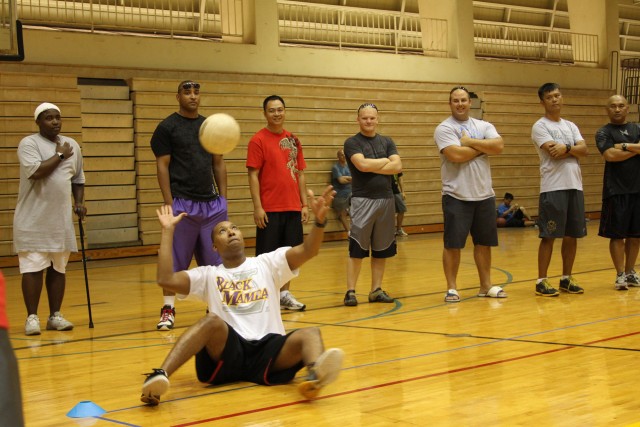 Wounded warriors take to the floor in volleyball tournament