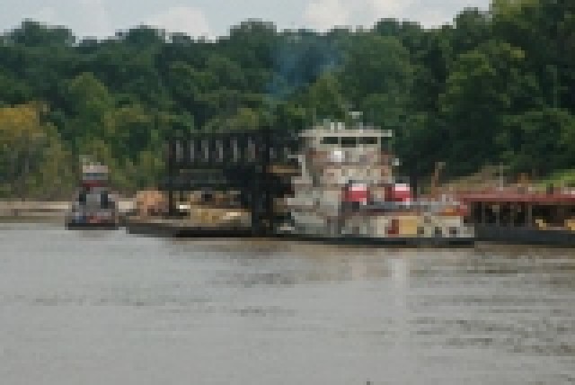 Dredge Vessel on the Mississippi River