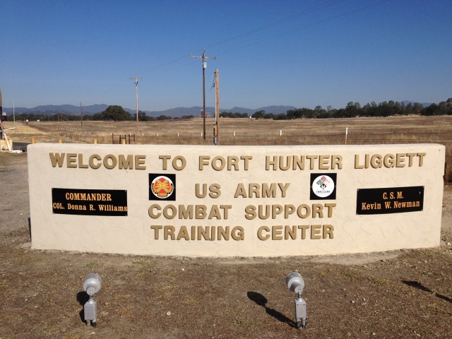 Welcome sign - new commander, Col. Donna Williams
