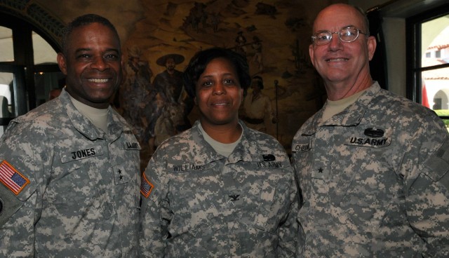 Jones and Chesnut congratulate Williams on new command