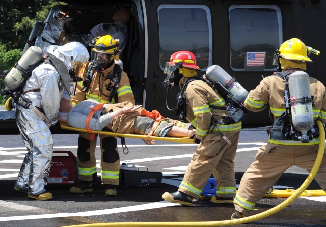 Camp Zama kicks off first full-scale exercise with downed aircraft scenario