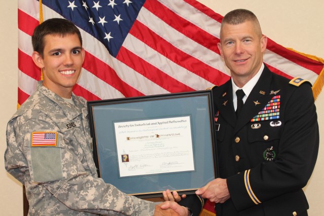 Army medical student wins international math award