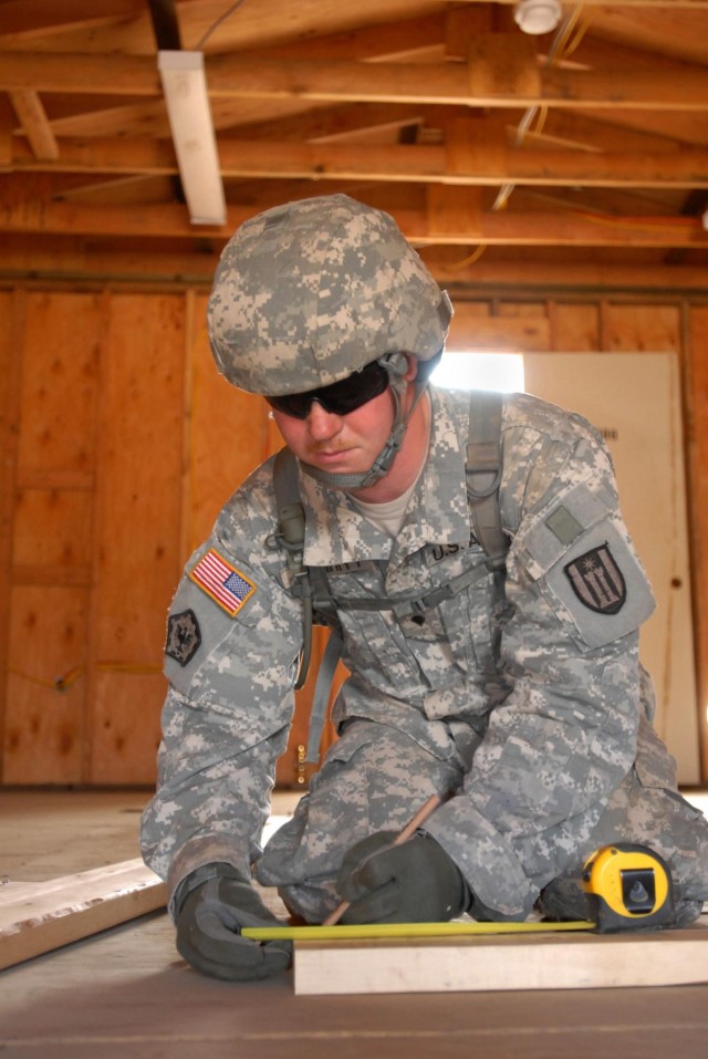 Wisconsin Army Reserve Engineers building new training facilities at Fort Hunter Liggett