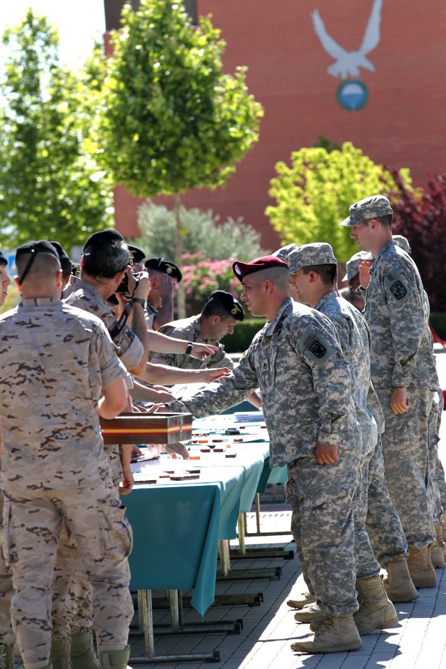 Receiving Spanish airborne wings