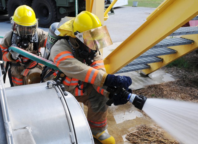 Army firefighters feel the heat at Golden Cargo