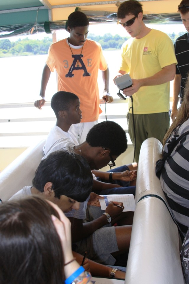 Testing water quality at the Savannah Harbor
