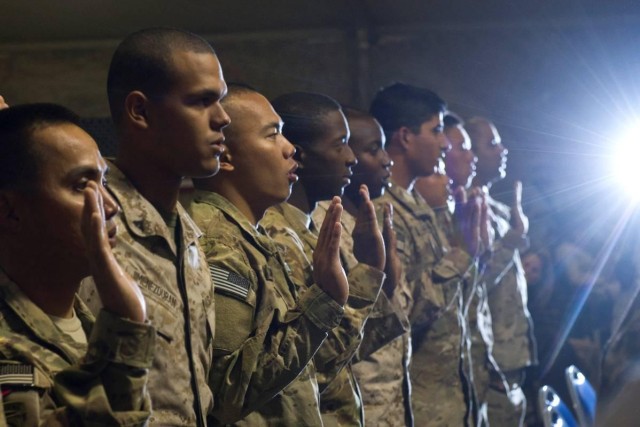 Deployed U.S. servicemembers from 24 countries become U.S. citizens