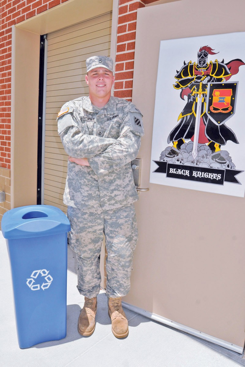 Soldier credited for recycling award Article The United States Army