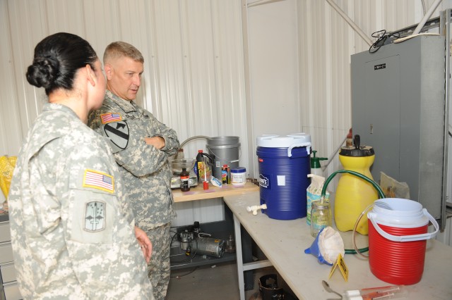 Sergeant Major of the Army on post to meet Soldiers and Families